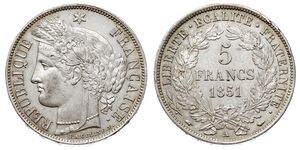 5 Franc Deuxième République (France) (1848-1852) Argent 