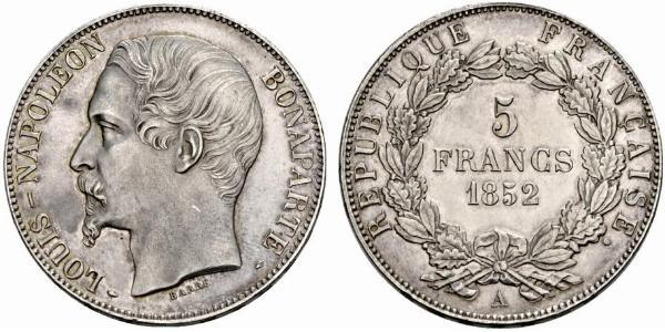 5 Franc Deuxième République (France) (1848-1852) Argent Napoleon III (1808-1873)