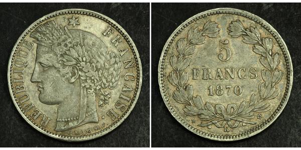 5 Franc Deuxième République (France) (1848-1852) Argent 