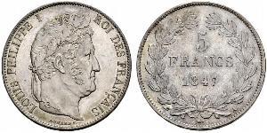 5 Franc France / Monarchie de Juillet (1830-1848) Argent Louis-Philippe I (1773 -1850)