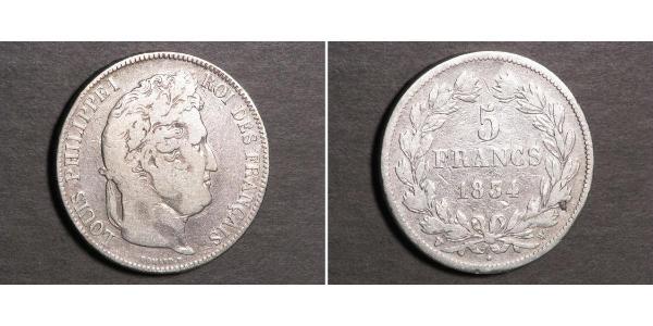 5 Franc France / Monarchie de Juillet (1830-1848) Argent Louis-Philippe I (1773 -1850)