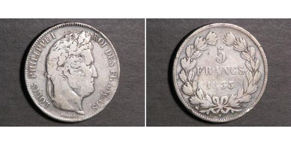 5 Franc France / Monarchie de Juillet (1830-1848) Argent Louis-Philippe I (1773 -1850)