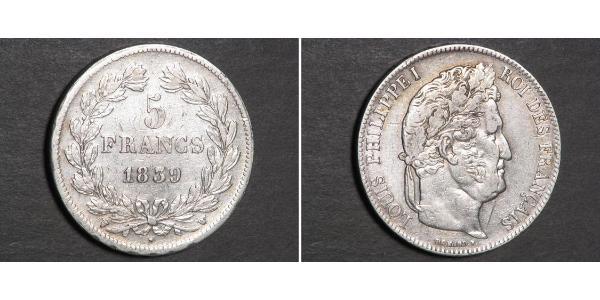 5 Franc France / Monarchie de Juillet (1830-1848) Argent Louis-Philippe I (1773 -1850)