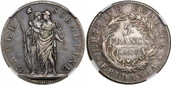 5 Franc Italian city-states Argent 