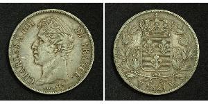 5 Franc Kingdom of France (1815-1830) Argent Charles X de France (1757-1836)