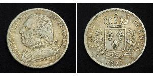 5 Franc Kingdom of France (1815-1830) Argent Louis XVIII de France  (1755-1824)