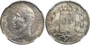 5 Franc Kingdom of France (1815-1830) Argent Charles X de France (1757-1836)