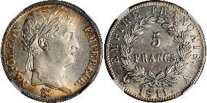 5 Franc Premier Empire (1804-1814) Argent Napoléon Ier(1769 - 1821)