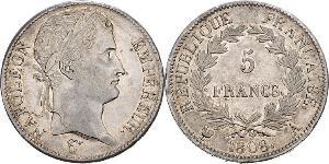 5 Franc Premier Empire (1804-1814) Argent Napoléon Ier(1769 - 1821)