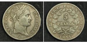 5 Franc Premier Empire (1804-1814) Argent Napoléon Ier(1769 - 1821)