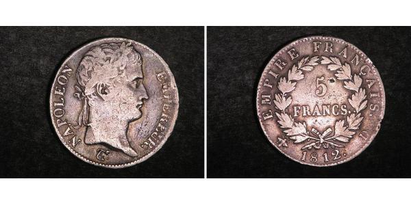 5 Franc Premier Empire (1804-1814) Argent Napoléon Ier(1769 - 1821)