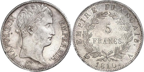 5 Franc Premier Empire (1804-1814) Argent Napoléon Ier(1769 - 1821)