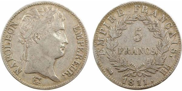 5 Franc Premier Empire (1804-1814) Argent Napoléon Ier(1769 - 1821)