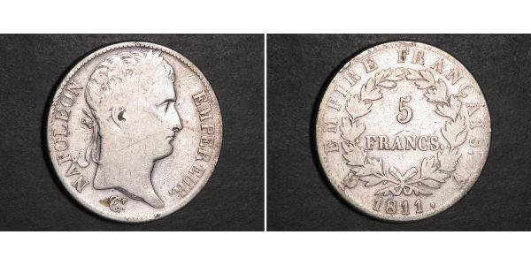5 Franc Premier Empire (1804-1814) Argent Napoléon Ier(1769 - 1821)