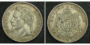 5 Franc Second Empire (1852-1870) Argent Napoleon III (1808-1873)