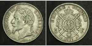 5 Franc Second Empire (1852-1870) Argent Napoleon III (1808-1873)