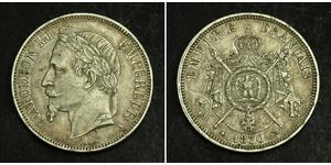 5 Franc Second Empire (1852-1870) Argent Napoleon III (1808-1873)