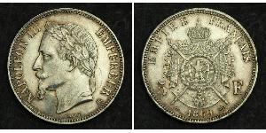 5 Franc Second Empire (1852-1870) Argent Napoleon III (1808-1873)