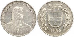 5 Franc Suisse Argent 