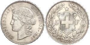 5 Franc Suisse Argent 