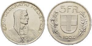 5 Franc Suisse Argent 