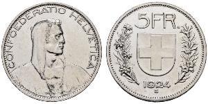 5 Franc Suisse Argent 