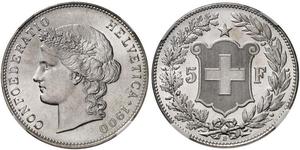 5 Franc Suisse Argent 