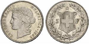 5 Franc Suisse Argent 