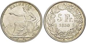 5 Franc Suisse Argent 