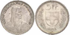 5 Franc Suisse Argent 