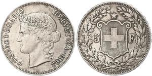 5 Franc Suisse Argent 
