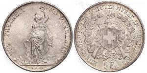 5 Franc Suisse Argent 