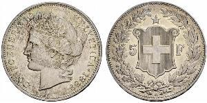 5 Franc Suisse Argent 