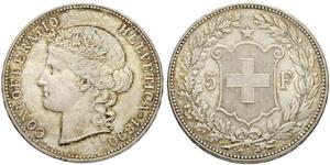 5 Franc Suisse Argent 