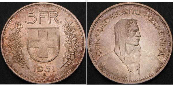 5 Franc Suisse Argent 