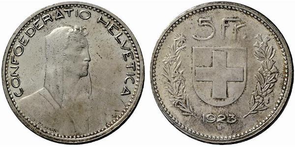 5 Franc Suisse Argent 