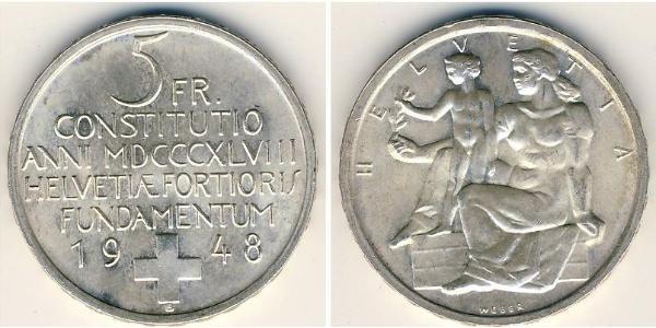 5 Franc Suisse Argent 