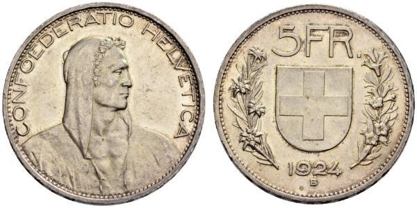 5 Franc Suisse Argent 
