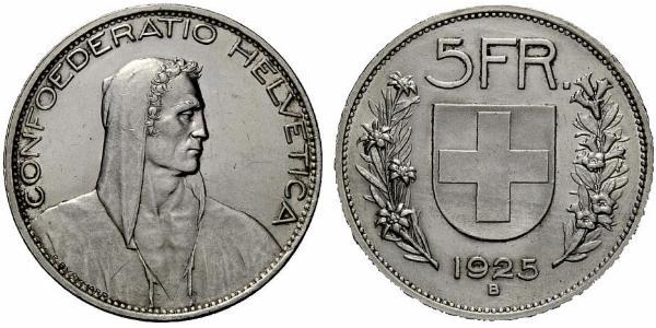5 Franc Suisse Argent 