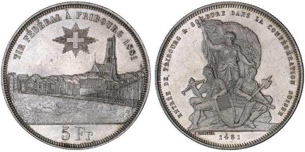 5 Franc Suisse Argent 