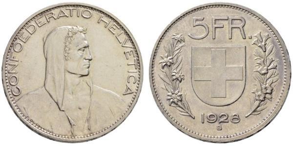 5 Franc Suisse Argent 