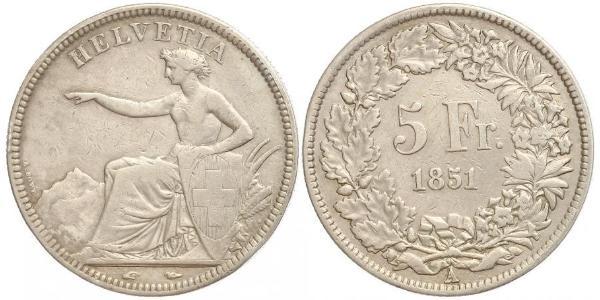 5 Franc Suisse Argent 