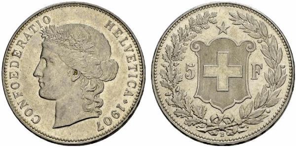 5 Franc Suisse Argent 