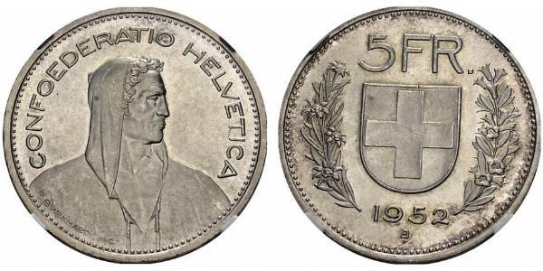 5 Franc Suisse Argent 