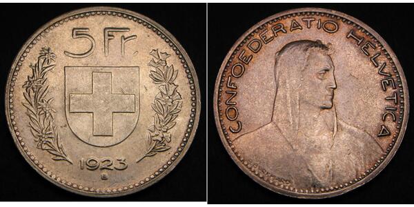 5 Franc Suisse Argent 