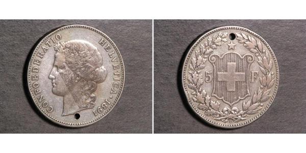 5 Franc Suisse Argent 