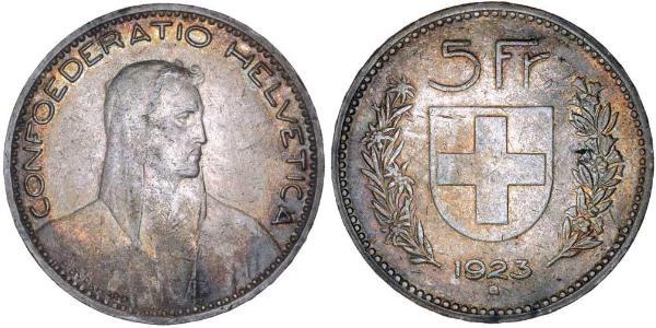 5 Franc Suisse Argent 