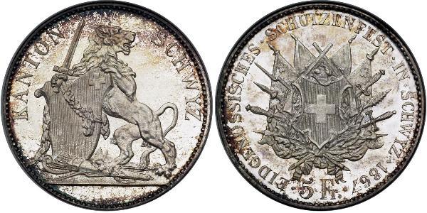 5 Franc Suisse Argent 