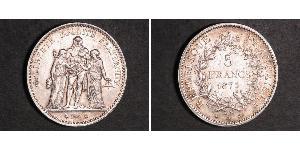 5 Franc Troisième République (1870-1940)  Argent 