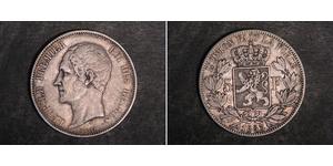 5 Franc Belgio Argento Leopoldo I del Belgio (1790-1865)